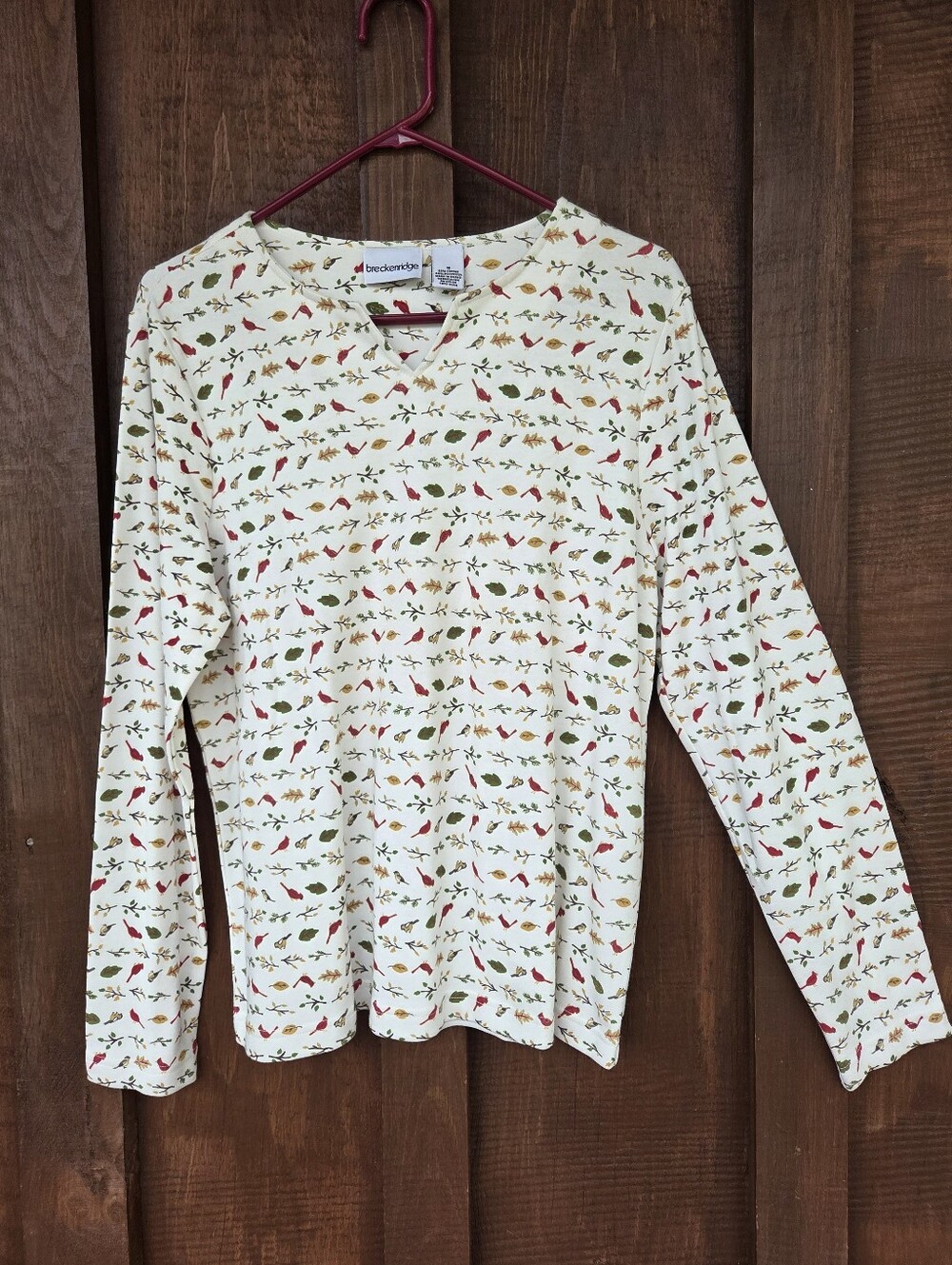 Autumn Leaves & Birds Vintage Breckenridge Fall Top
